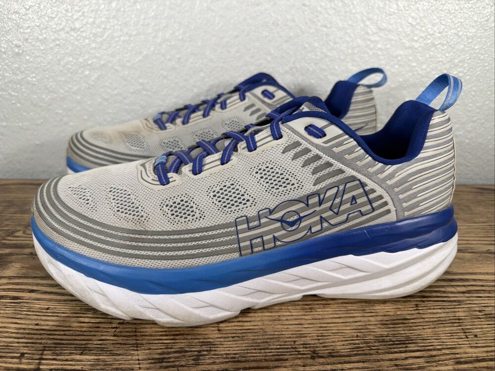 Hoka One One Bondi 6 1019269-VBFG Mens US 12 Running Shoes Frost Gray Sneakers